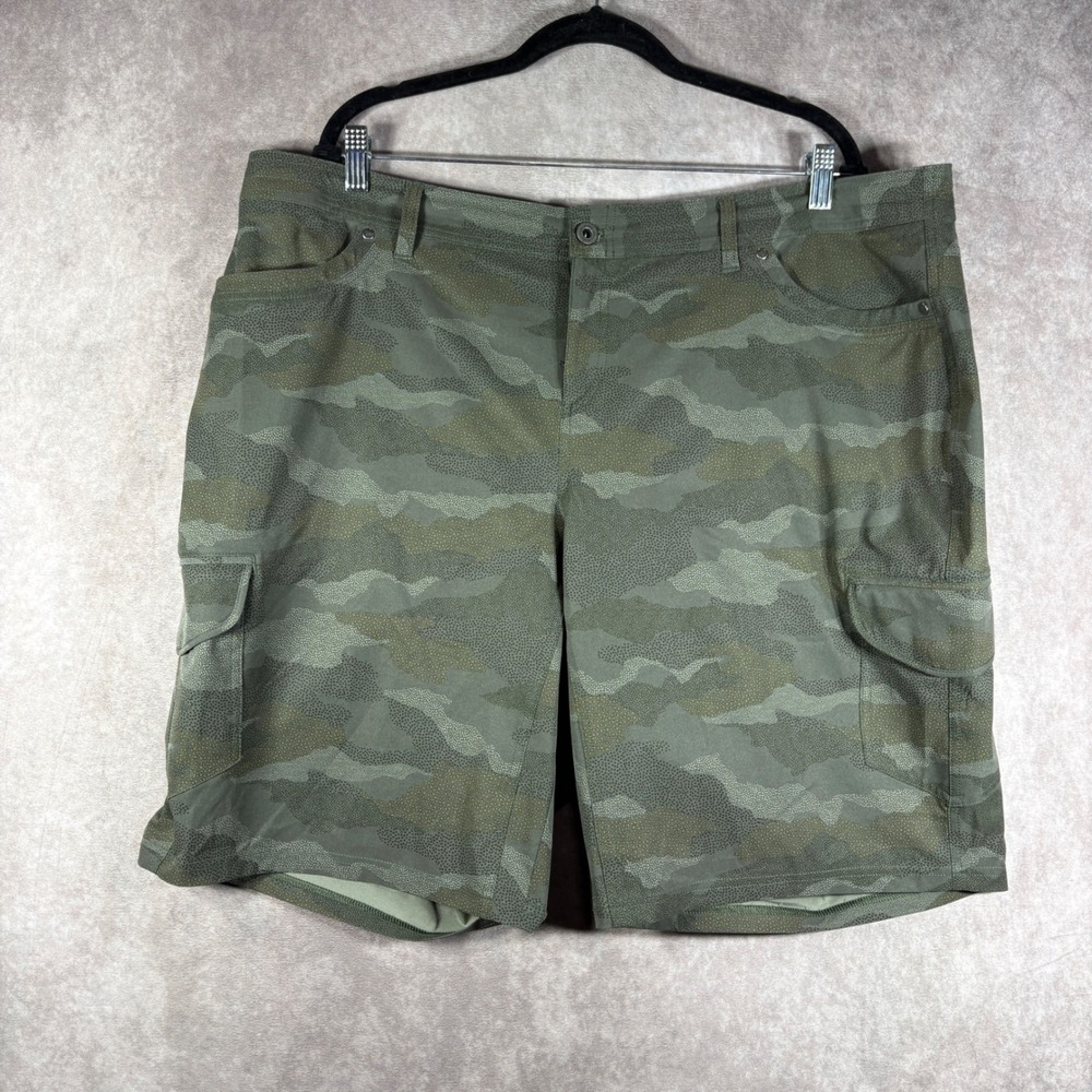 KUHL‎ Shorts Womens 20W Green Camo Splash Cargo Hiking Outdoor Utility Quick Dry